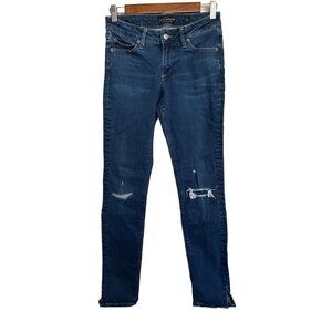 Lucky Brand Womens Dark Wash Distressed Stretch Lolita Skinny Jeans Size 2/26